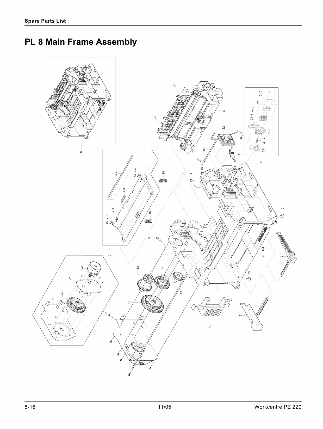 Xerox WorkCentre PE-220 Parts List and Service Manual-5